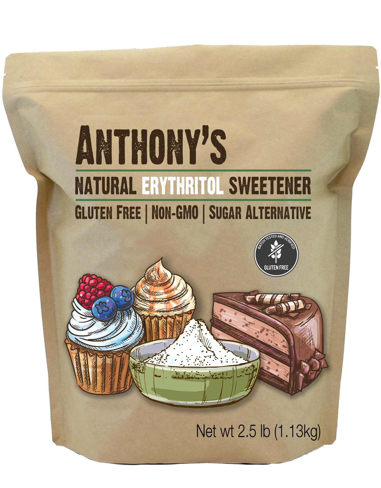 Anthony's Erythritol 2.5lb