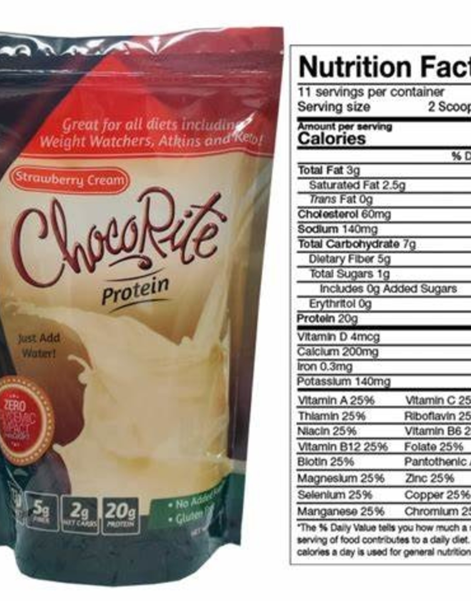 ChocoRite ChocoRite Shake Straw Cream Protein