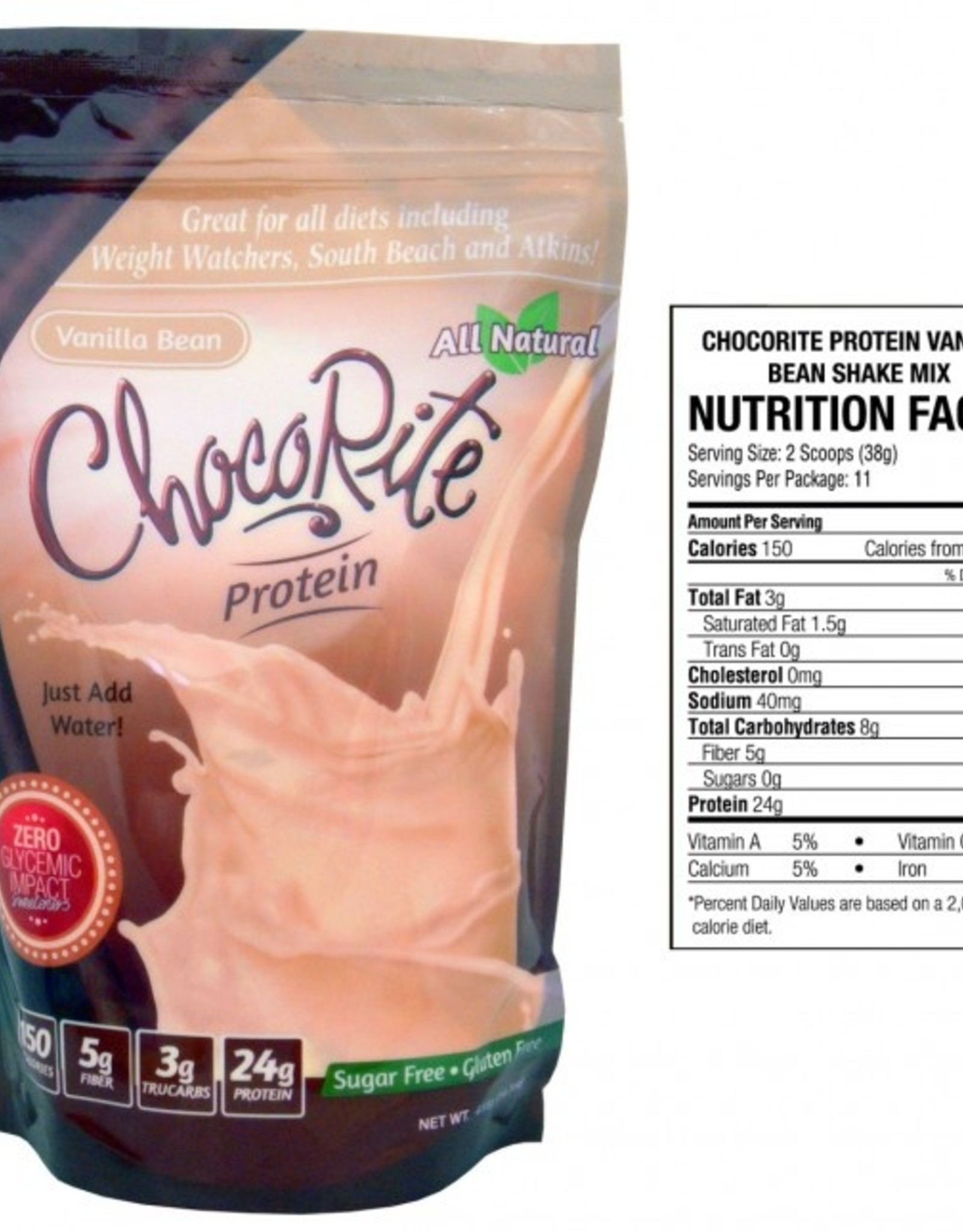 ChocoRite ChocoRite Shake Natural Van Bean Protein