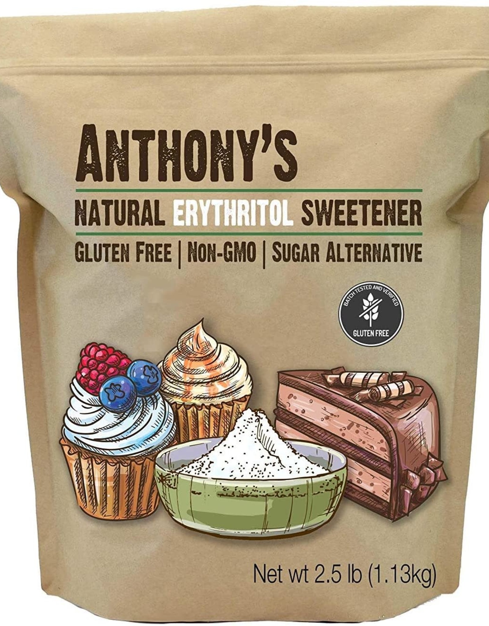 Anthony's Erythritol 2.5lb