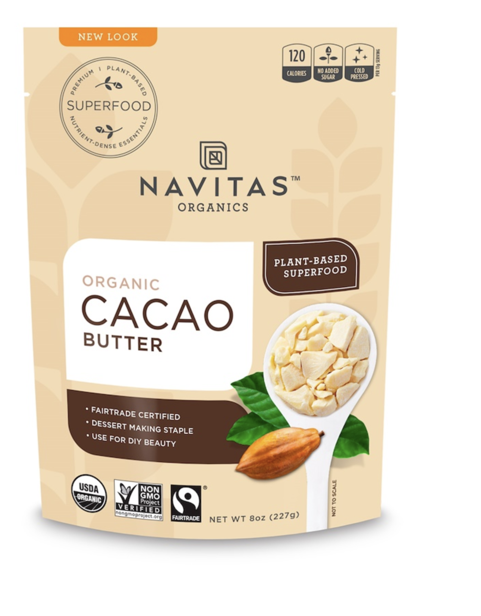 Navitas Organic Cacao BUTTER 227g bag