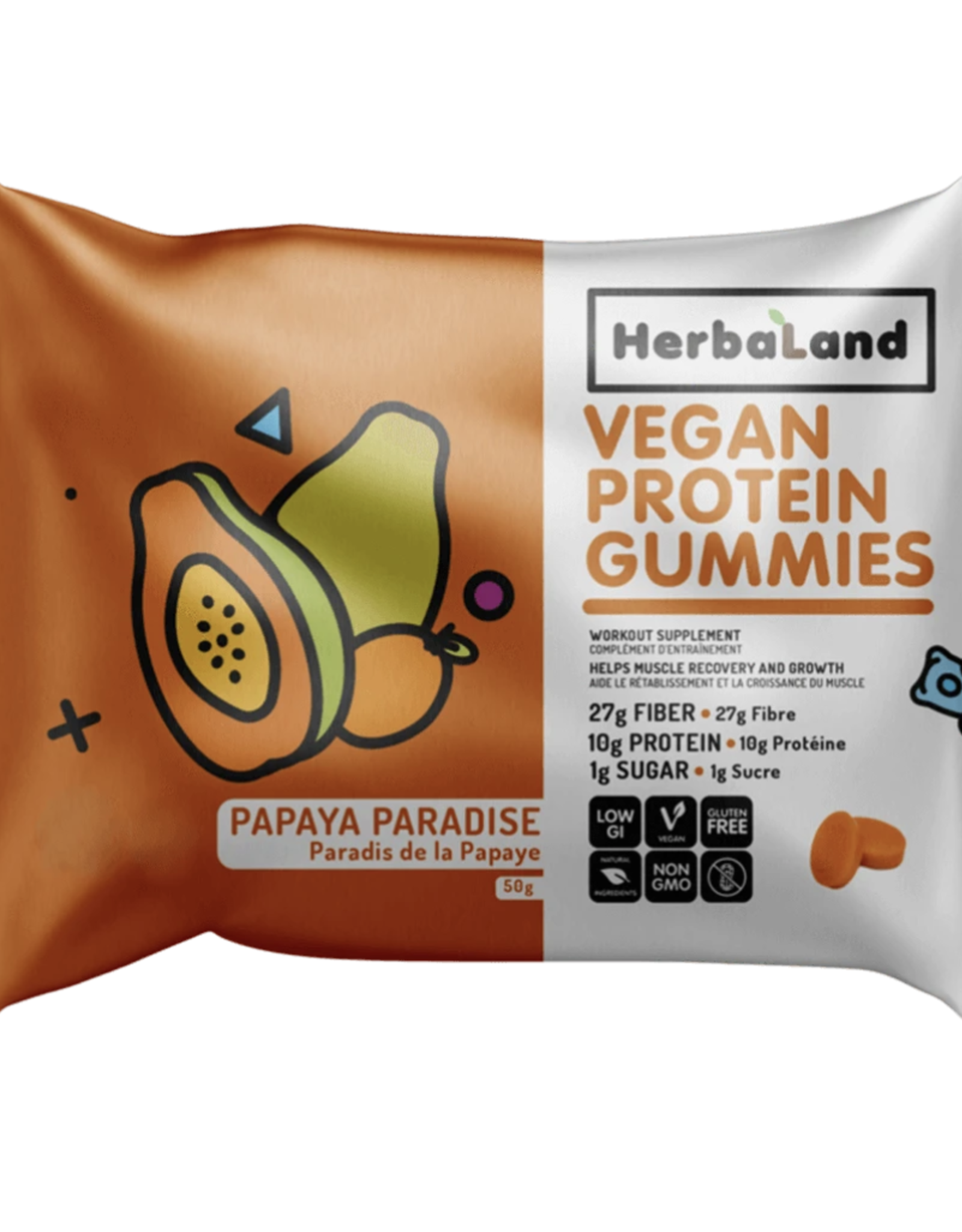 Herbaland Herbaland Protein Gummies Papaya