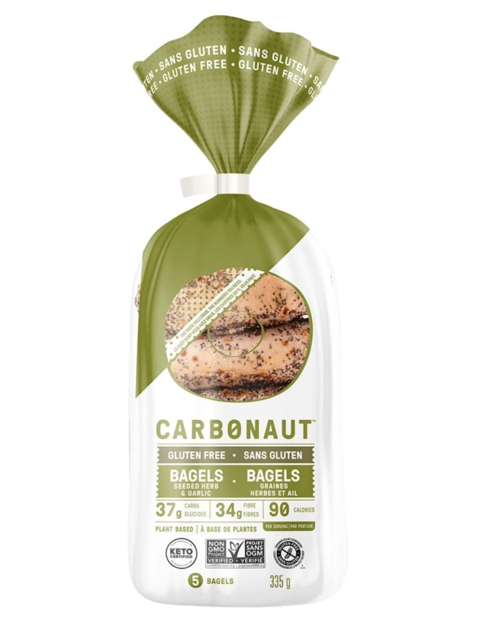 Carbonaut Bagel Gluten Free Seeded Herb & Garlic
