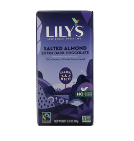 Lily's Sweets Lily's Bar Extra Dark Choc Salted Almond