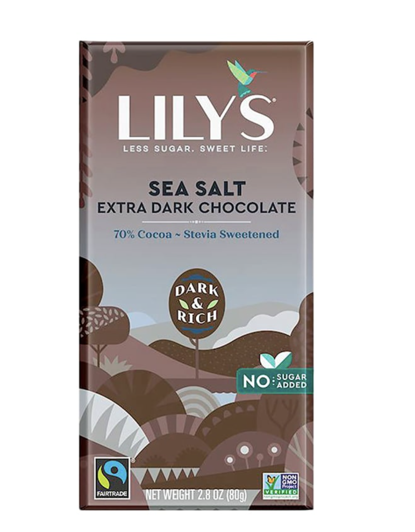 Lily's Sweets Lily's Bar Extra Dark Choc Sea Salt