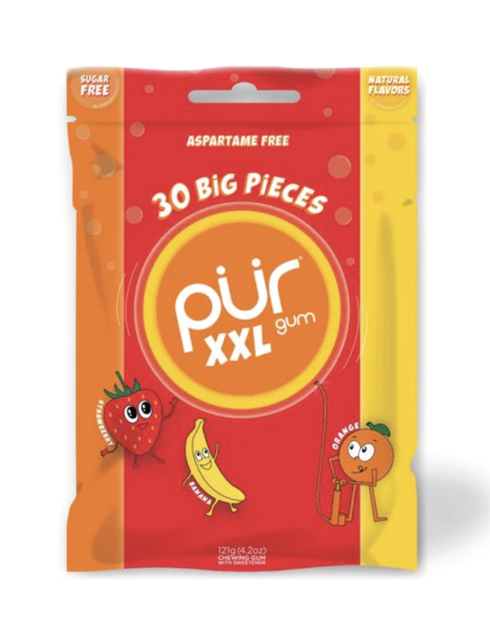 The PUR Comapny Pur Gum  XXL Strawberry Orange Banana Bag