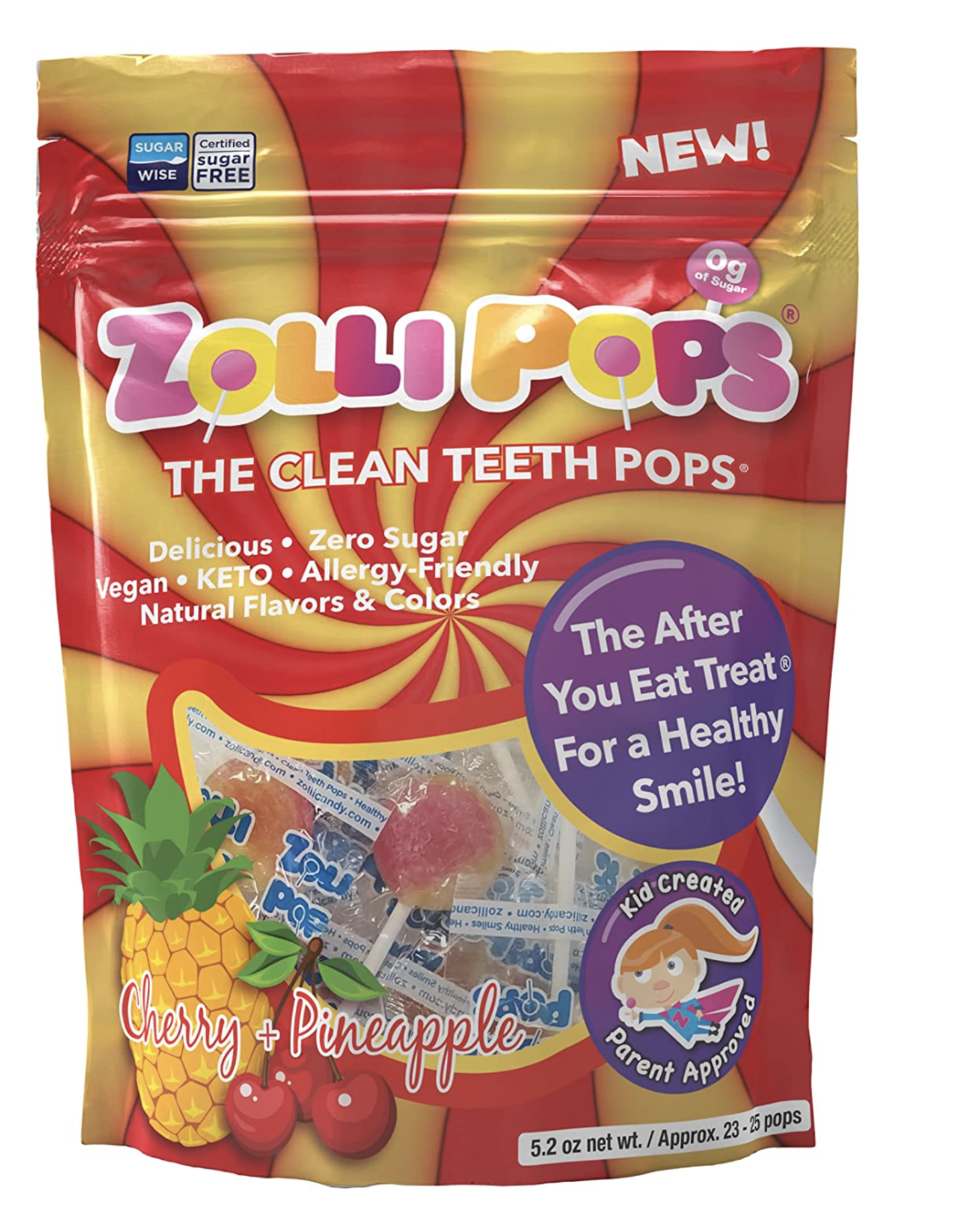 Zolli Pops suckers 5.2oz Cherry Pineapple