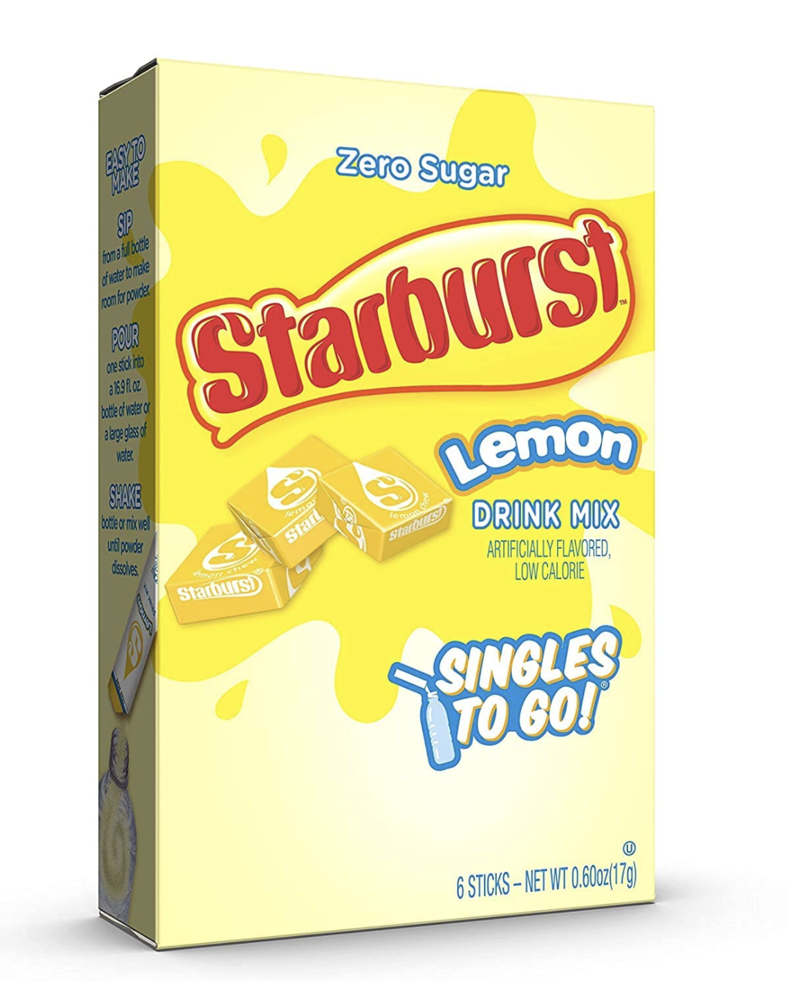 Starburst Drink Mix Lemon 6pk