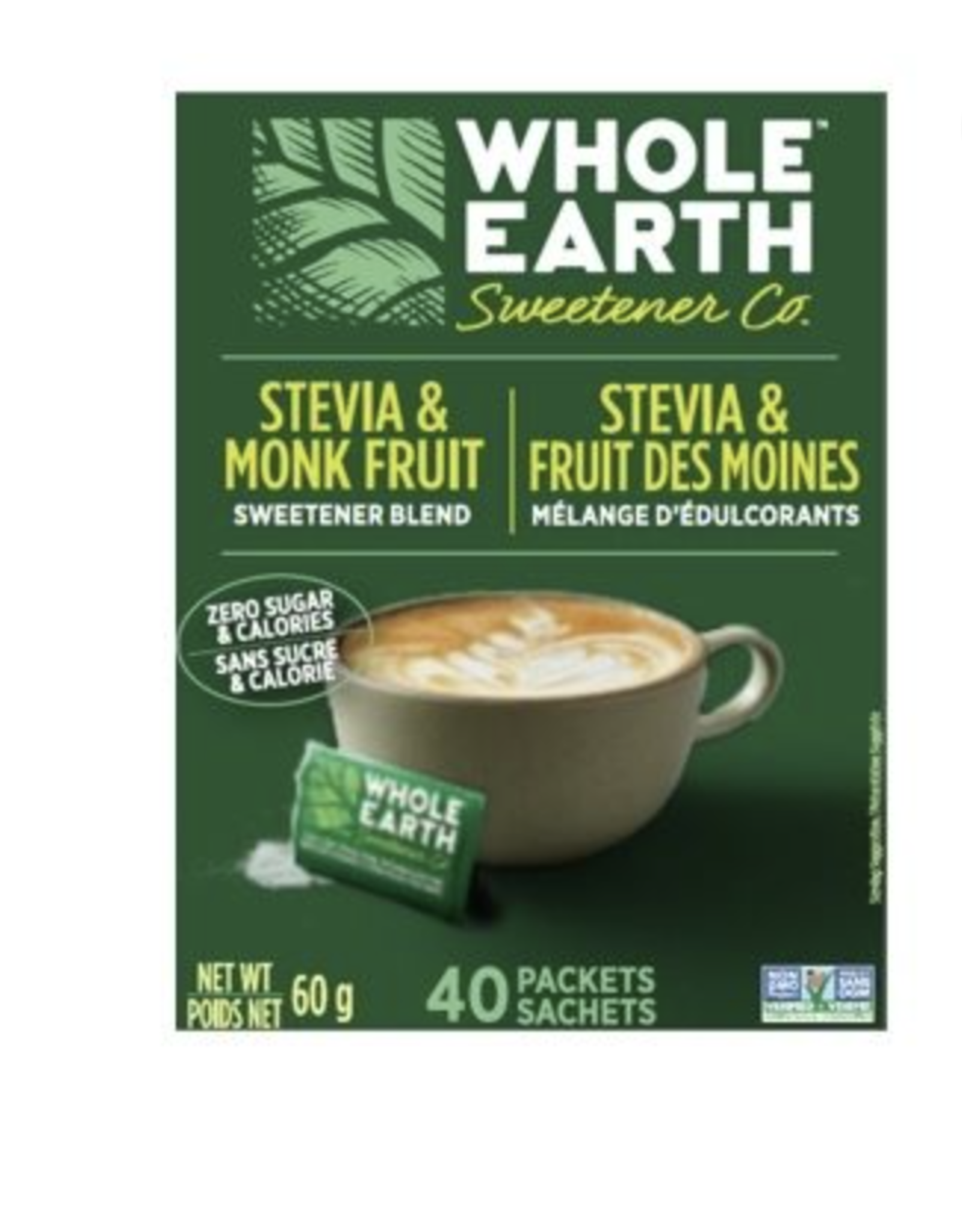Whole Earth Stevia Monk Fruit 40pk