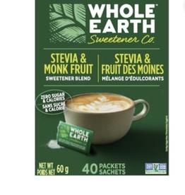 Whole Earth Stevia Monk Fruit 40pk