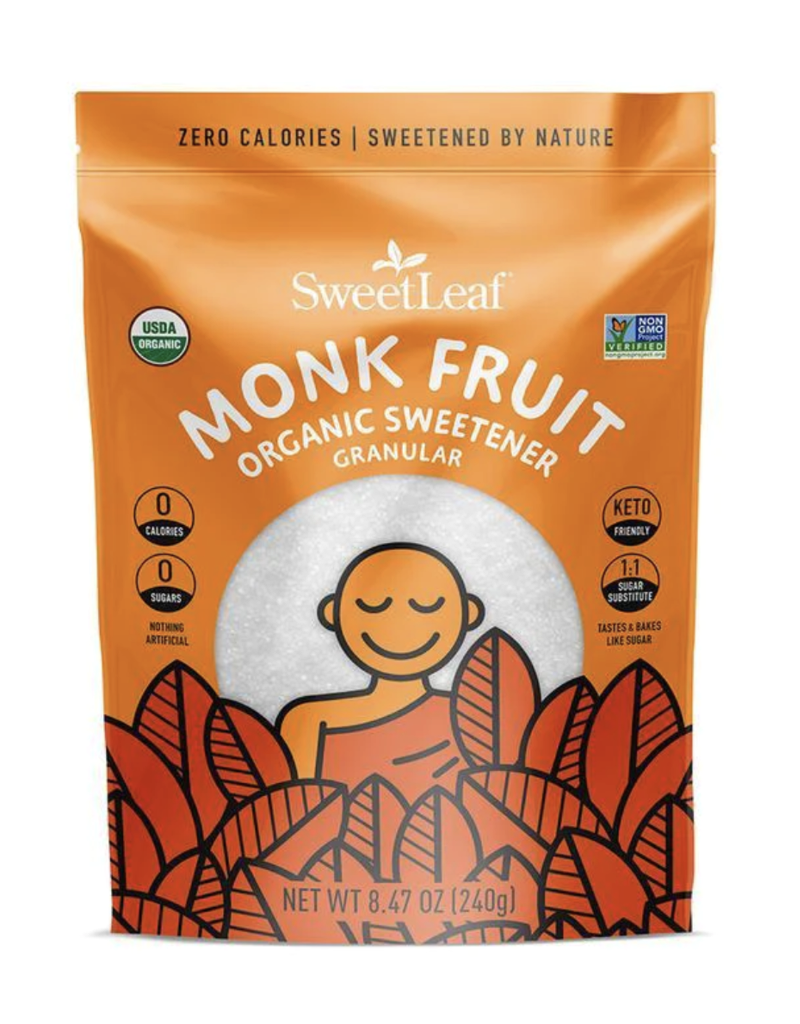Sweet Leaf Monkfruit Organic Granular 240g bag