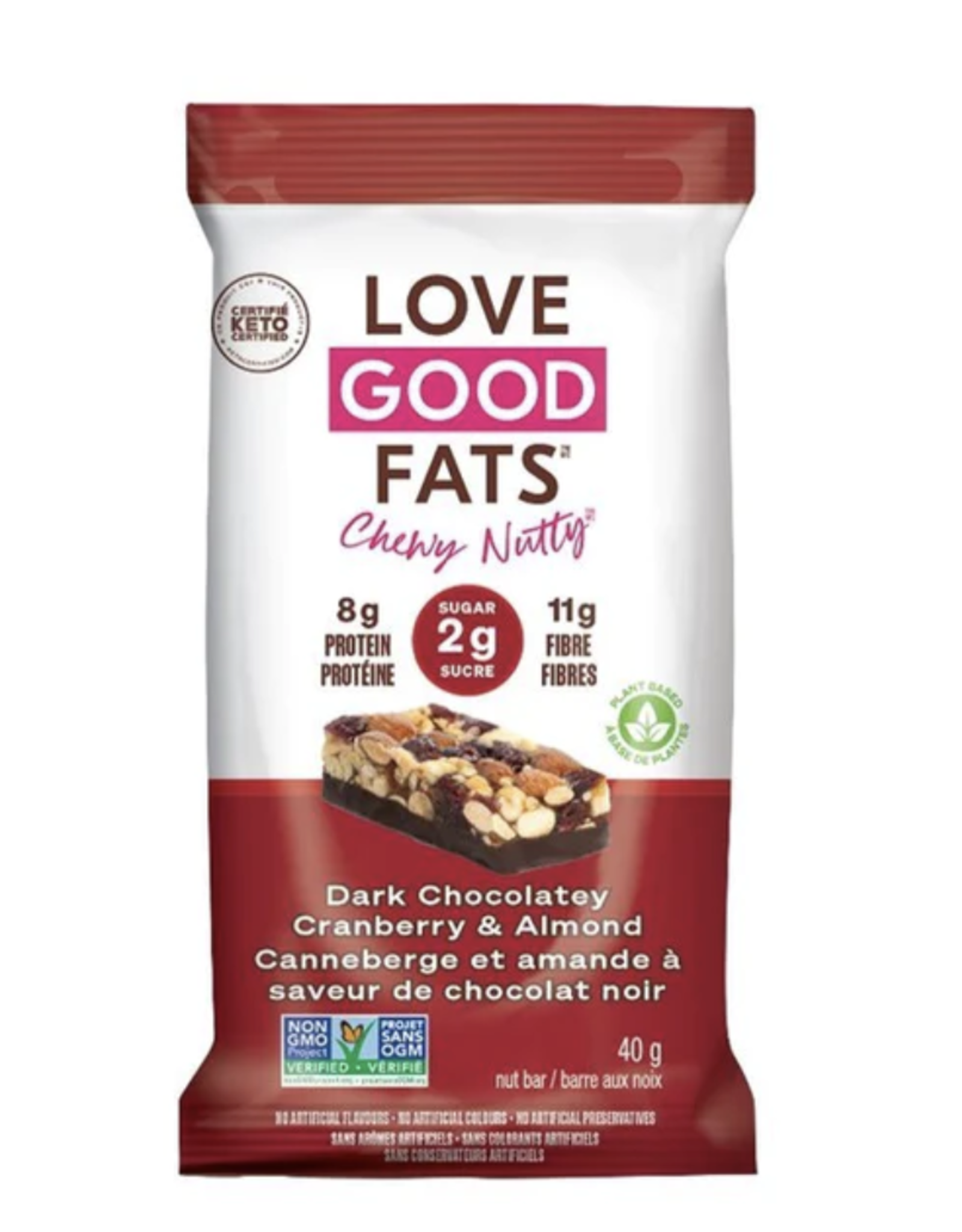 Love Good Fats Chewy Dark Chocolate Cranberry Almond