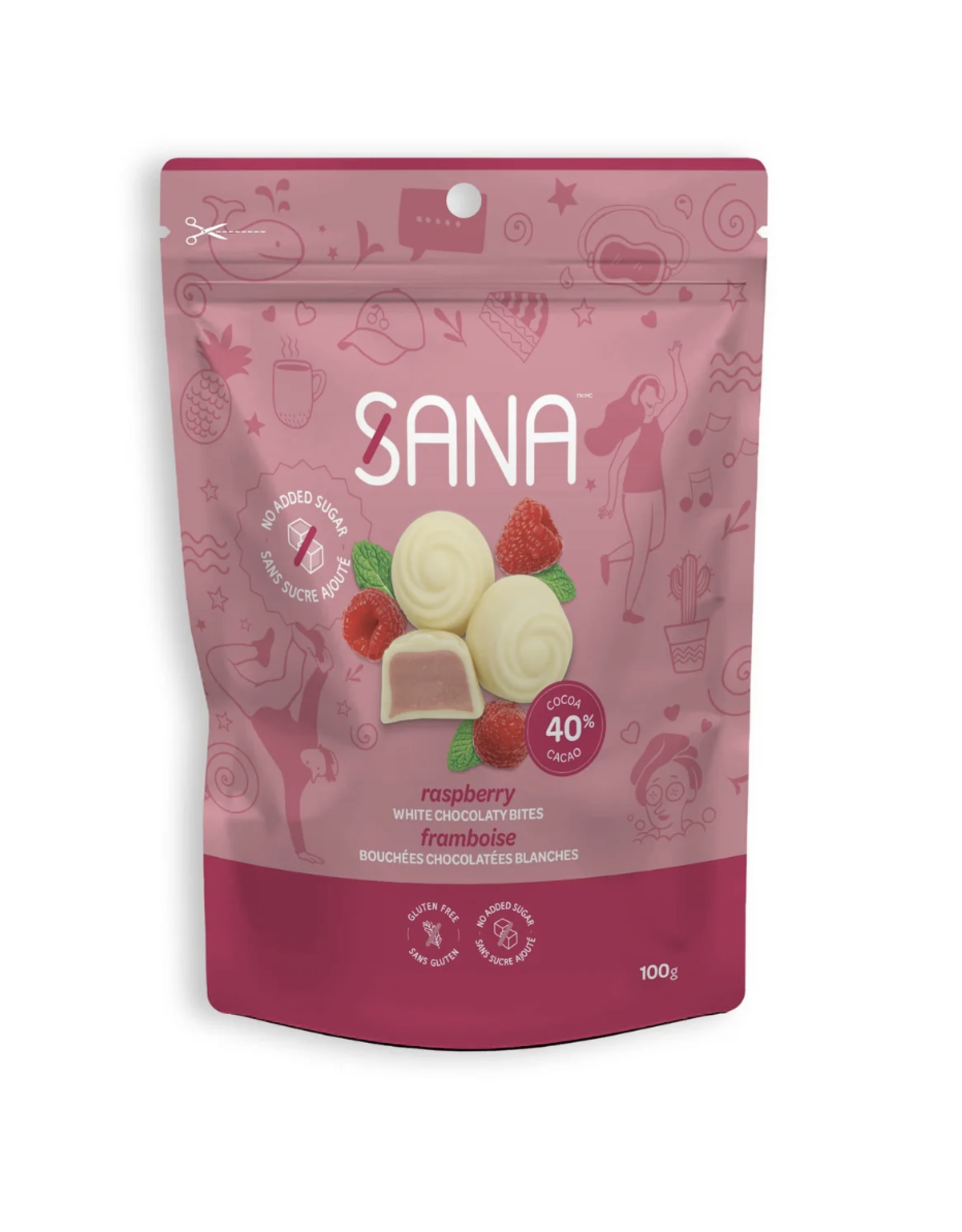 Sana Sana Chocolate Protein Bites - White Raspberry