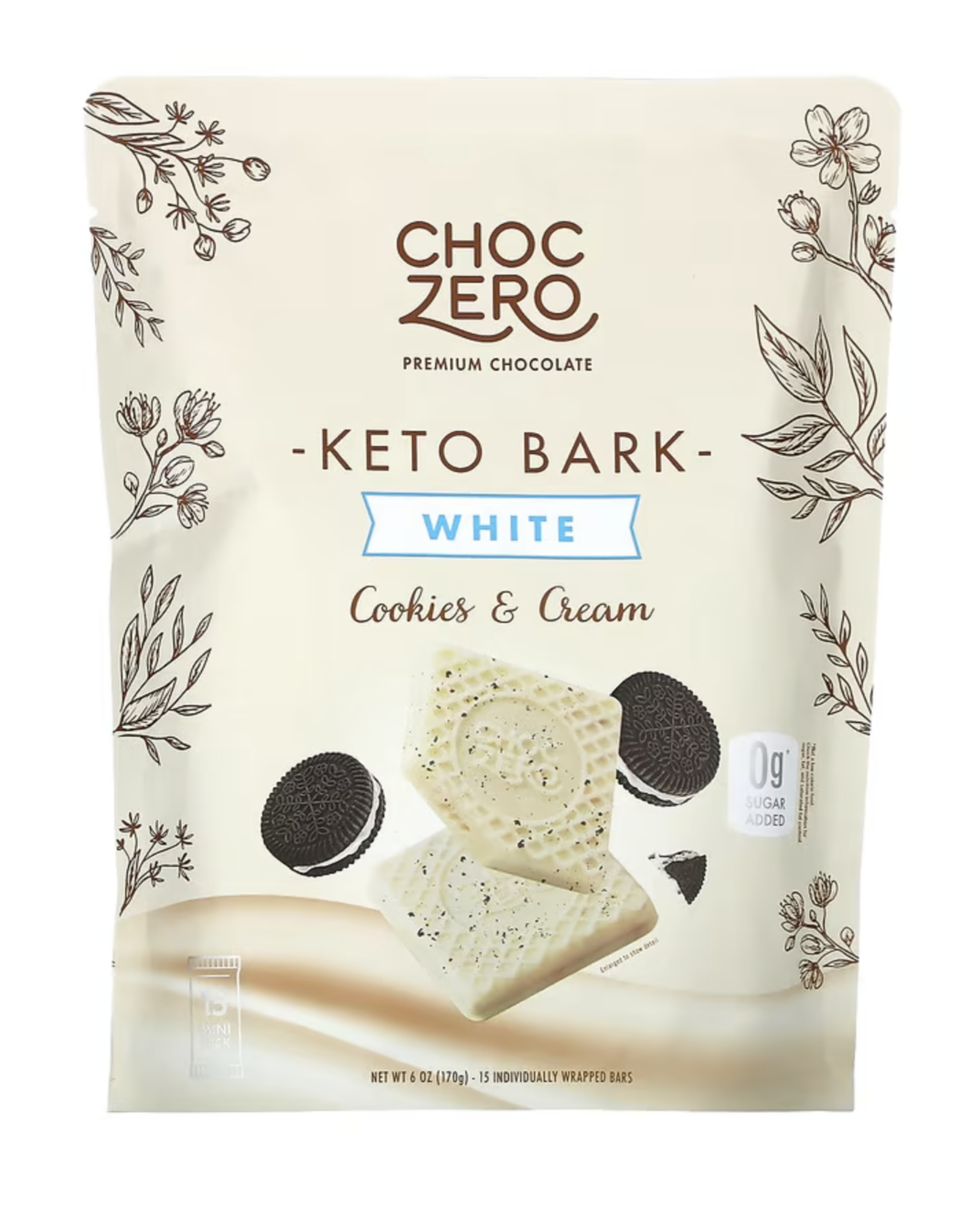 Choc Zero ChocZero Keto Bark Cookies and Cream 90g