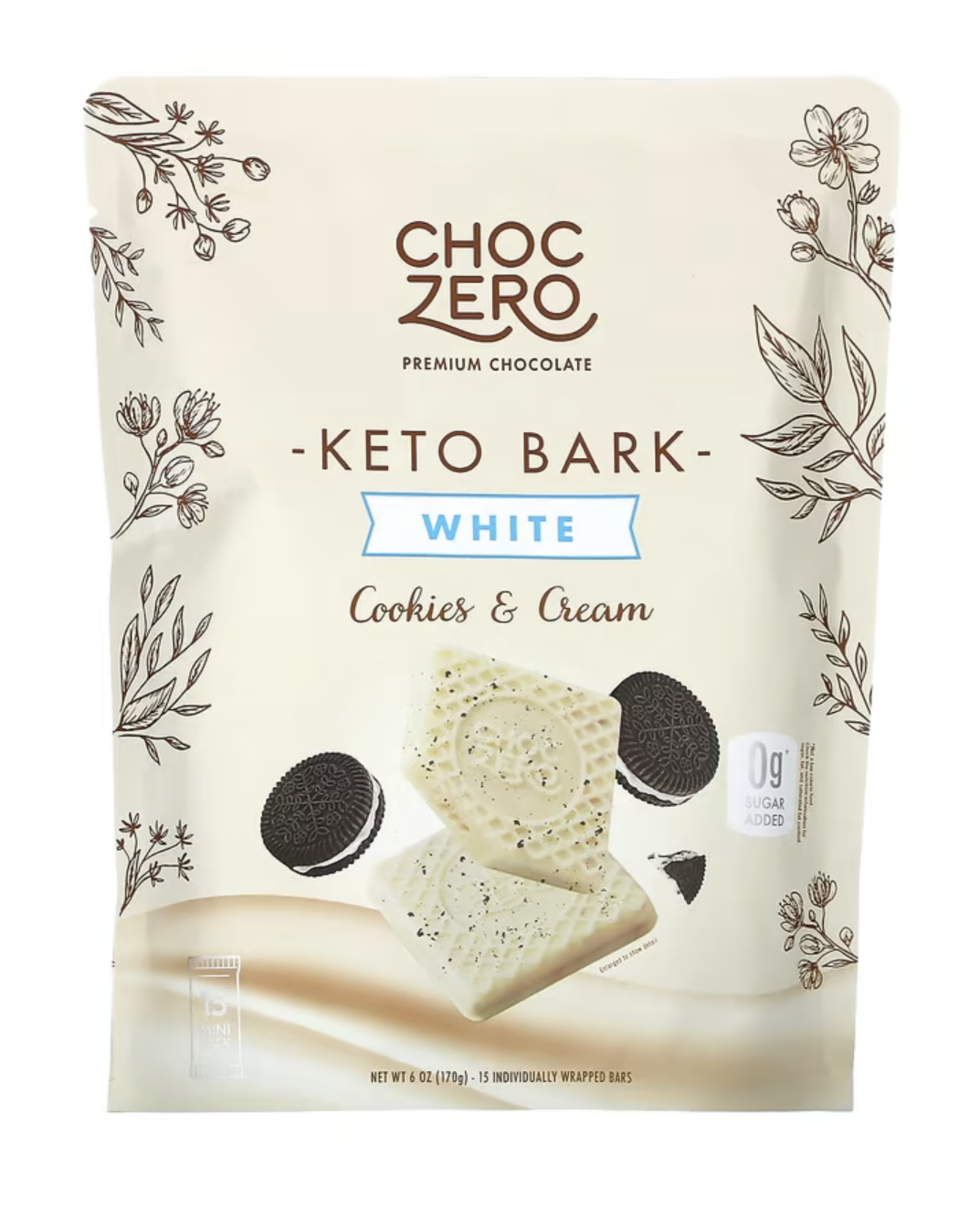 Choc Zero ChocZero Keto Bark Cookies and Cream