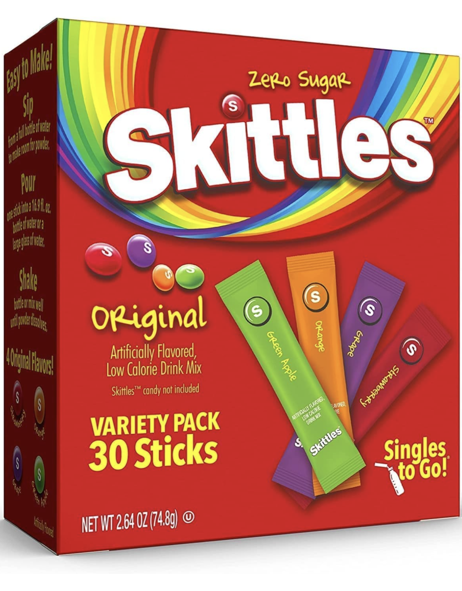 Skittles Variety Pack Drink Mix 30pk