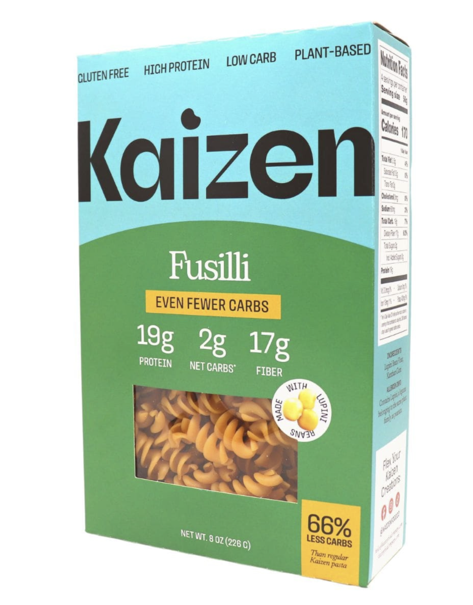 Kaizen Kaizen Fusilli Pasta - Fewer Carbs