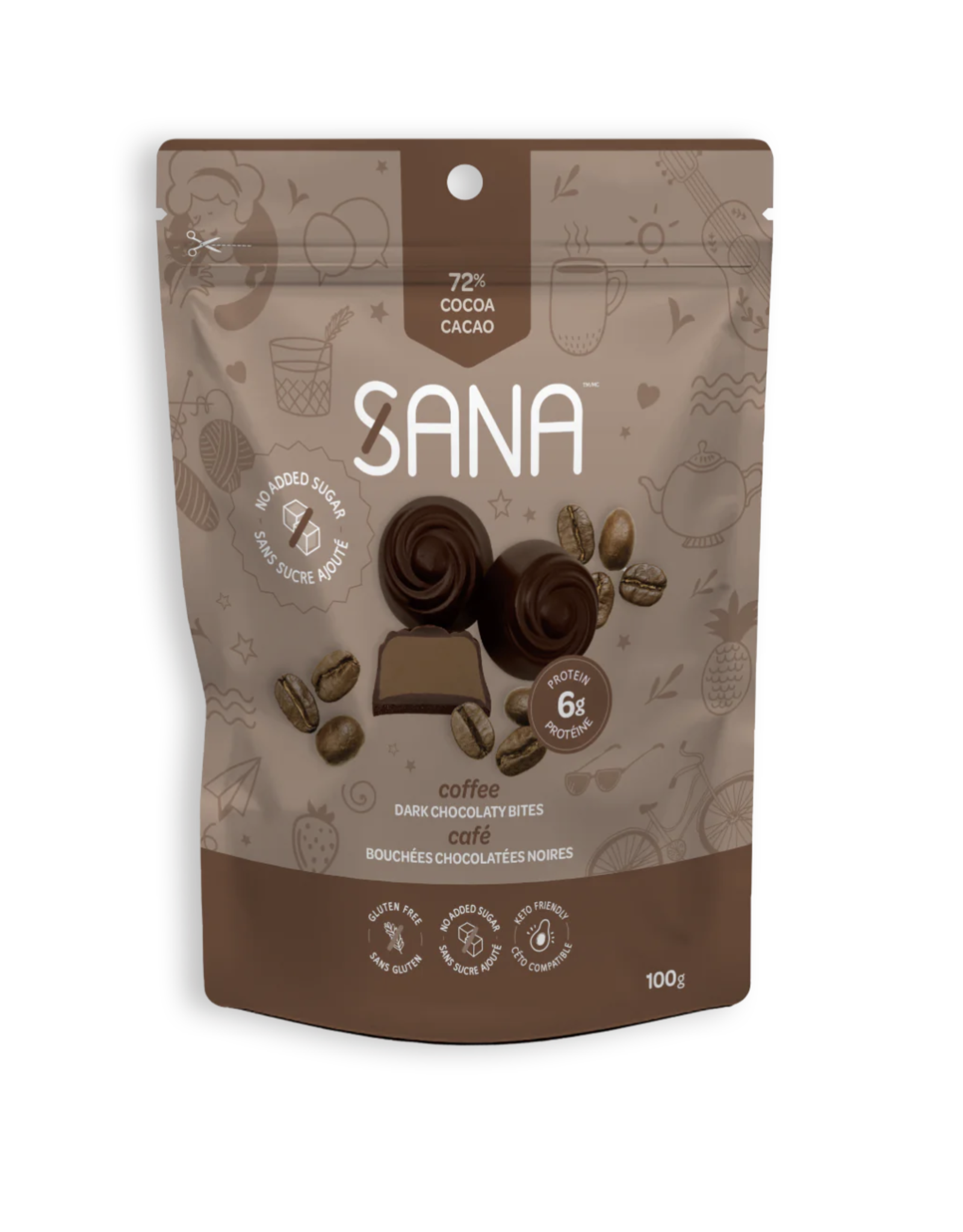 Sana Sana Chocolate Protein Bites - Coffee