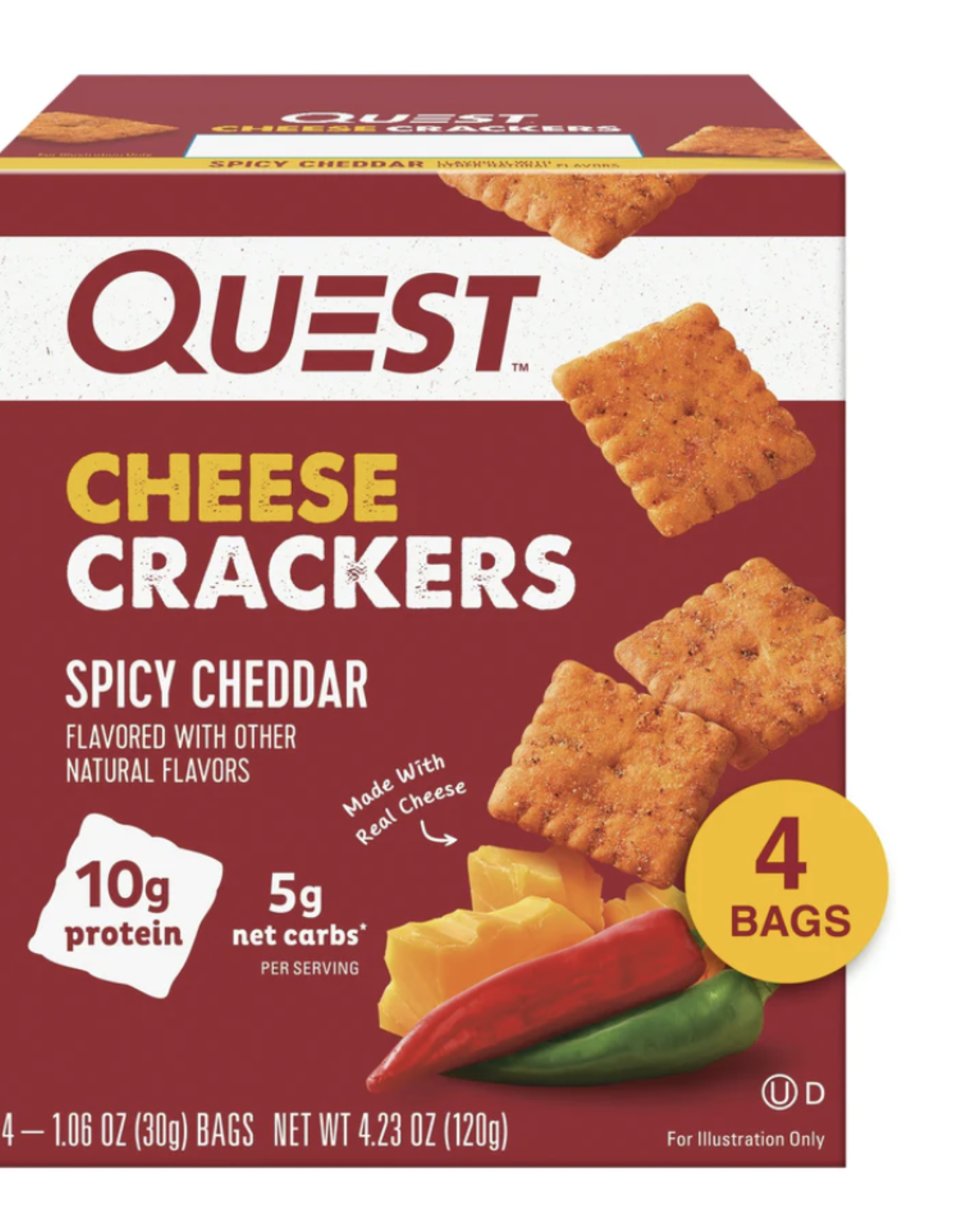 Quest Quest Crackers Spicy Cheese 4pk
