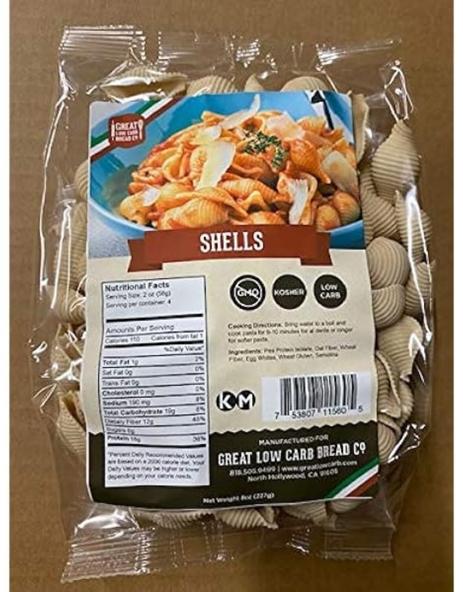 Great Low Carb Pasta Shells 227g