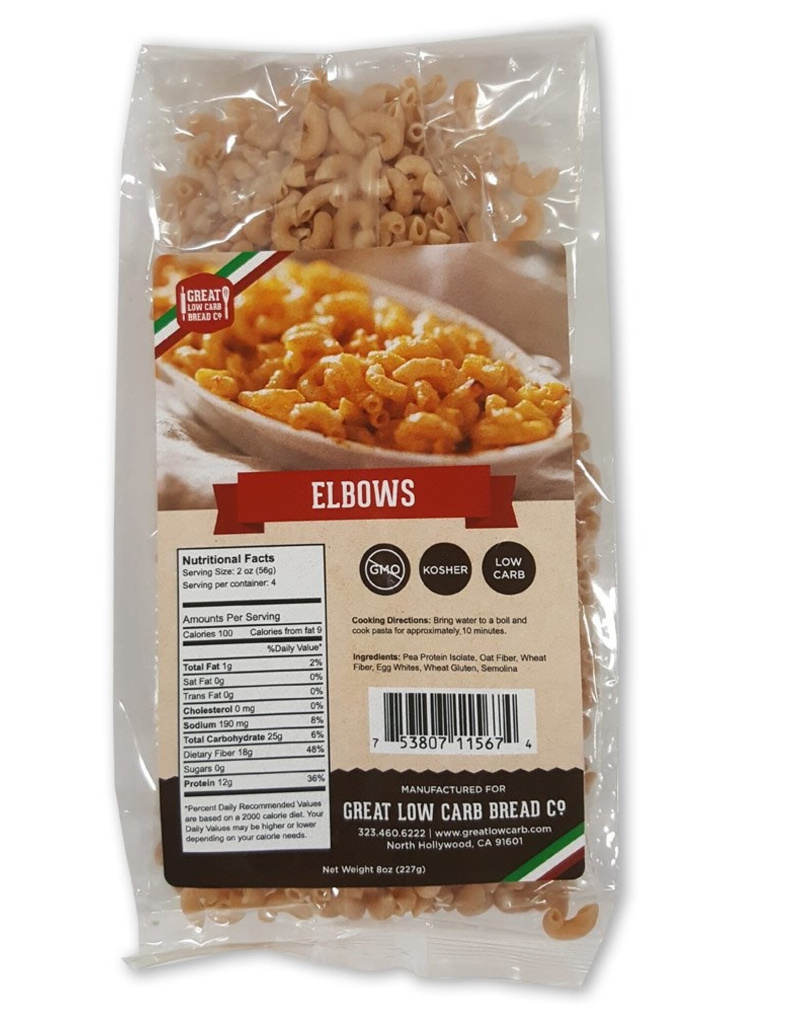 Great Low Carb Pasta Elbow 227g
