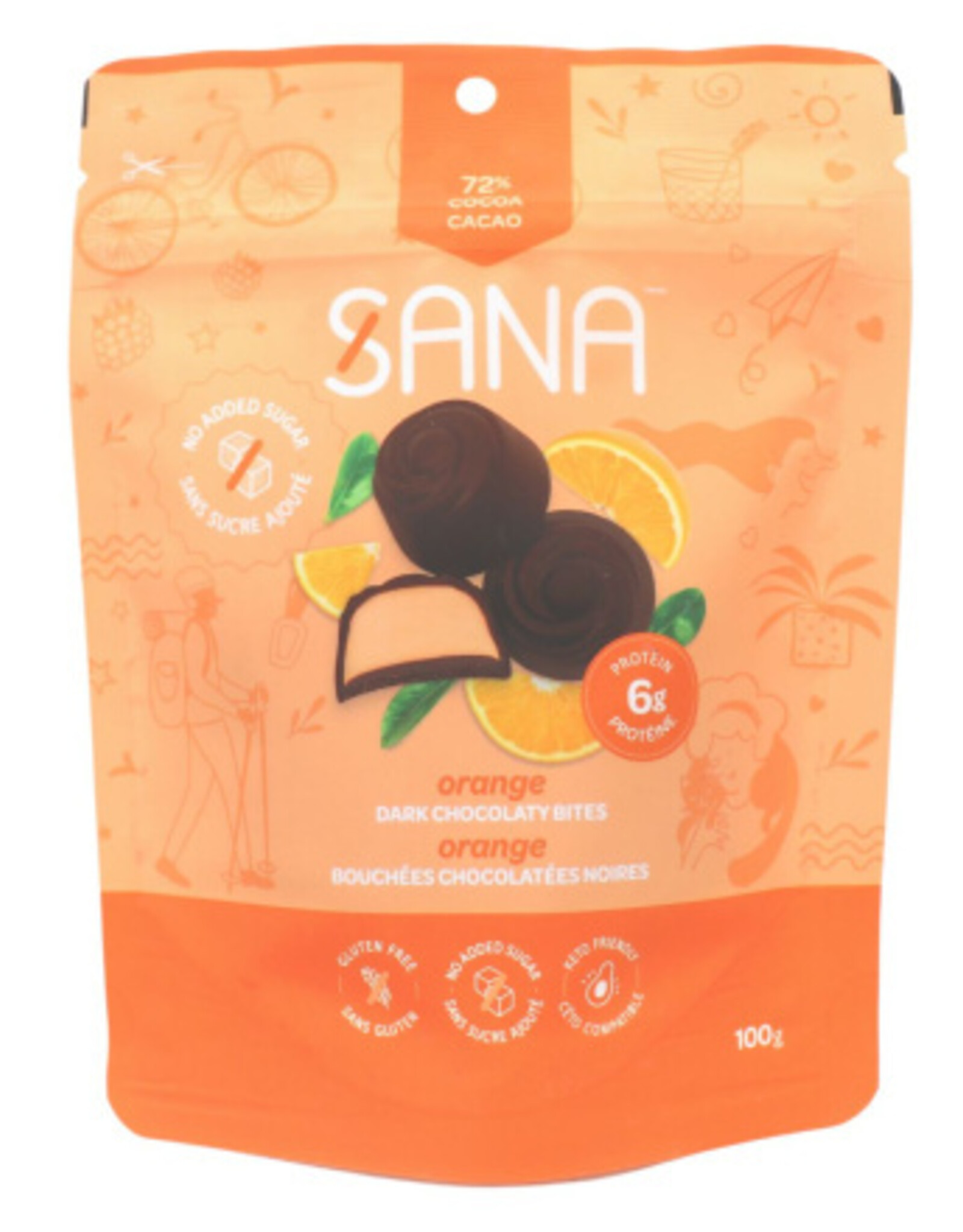 Sana Sana Chocolate Protein Bites - Orange