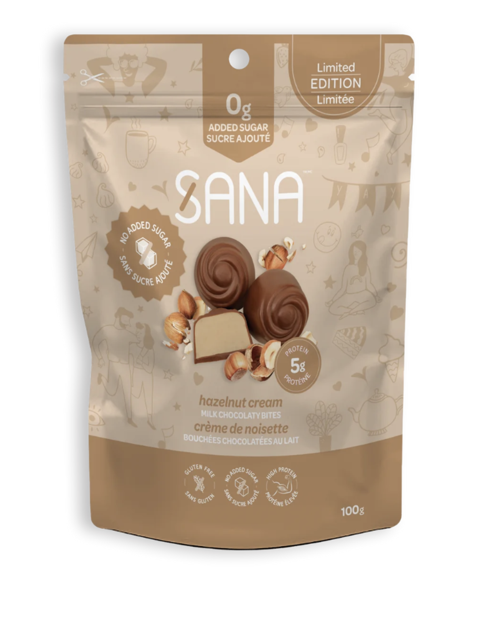 Sana Sana Chocolate Protein Bites - Hazelnut Cream