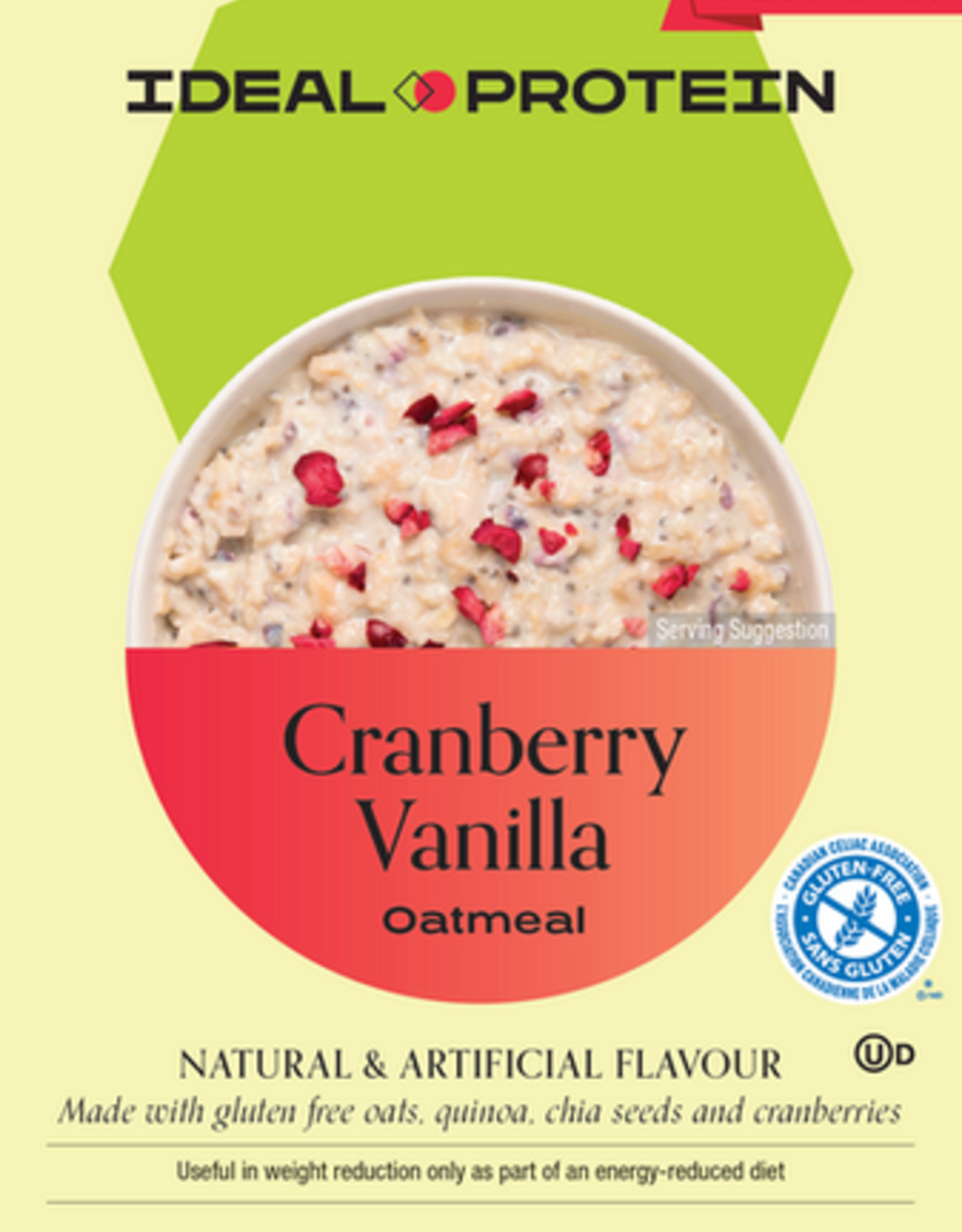 Ideal Protein Cranberry Vanilla Oatmeal 7pk