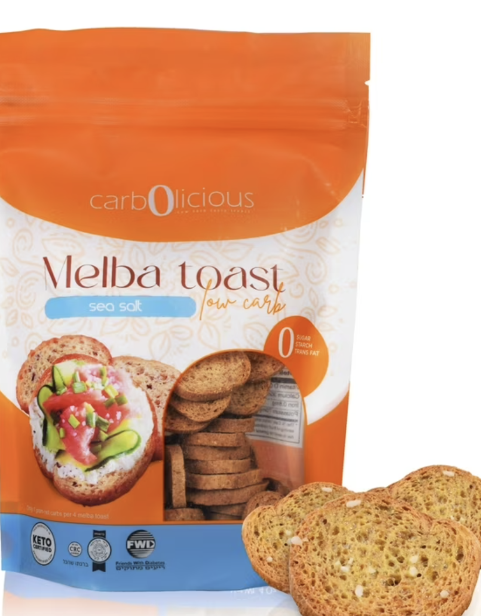 Carbolicious Melba Toast Sea Salt