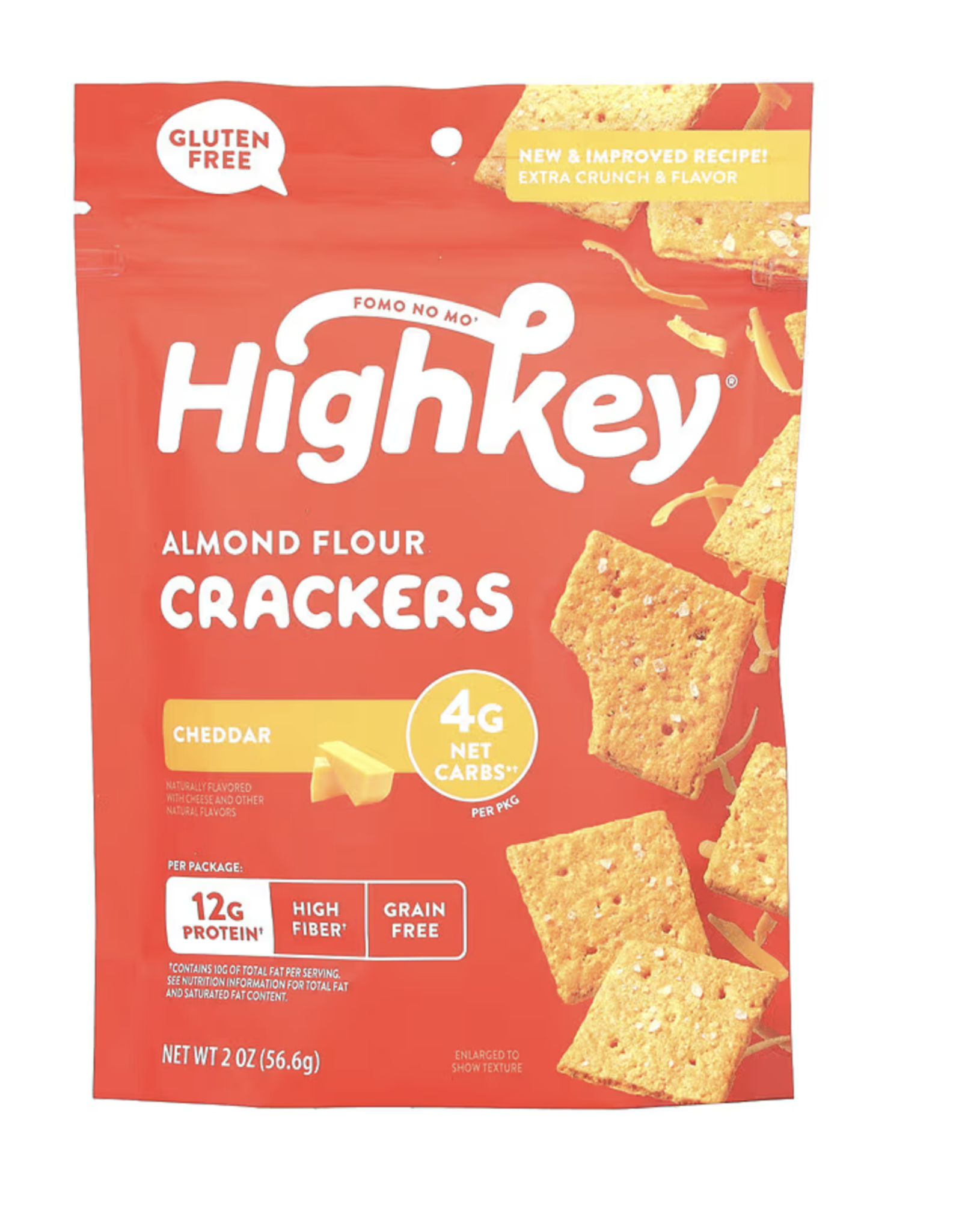 High Key Almond Flour Crackers - Cheddar 56g