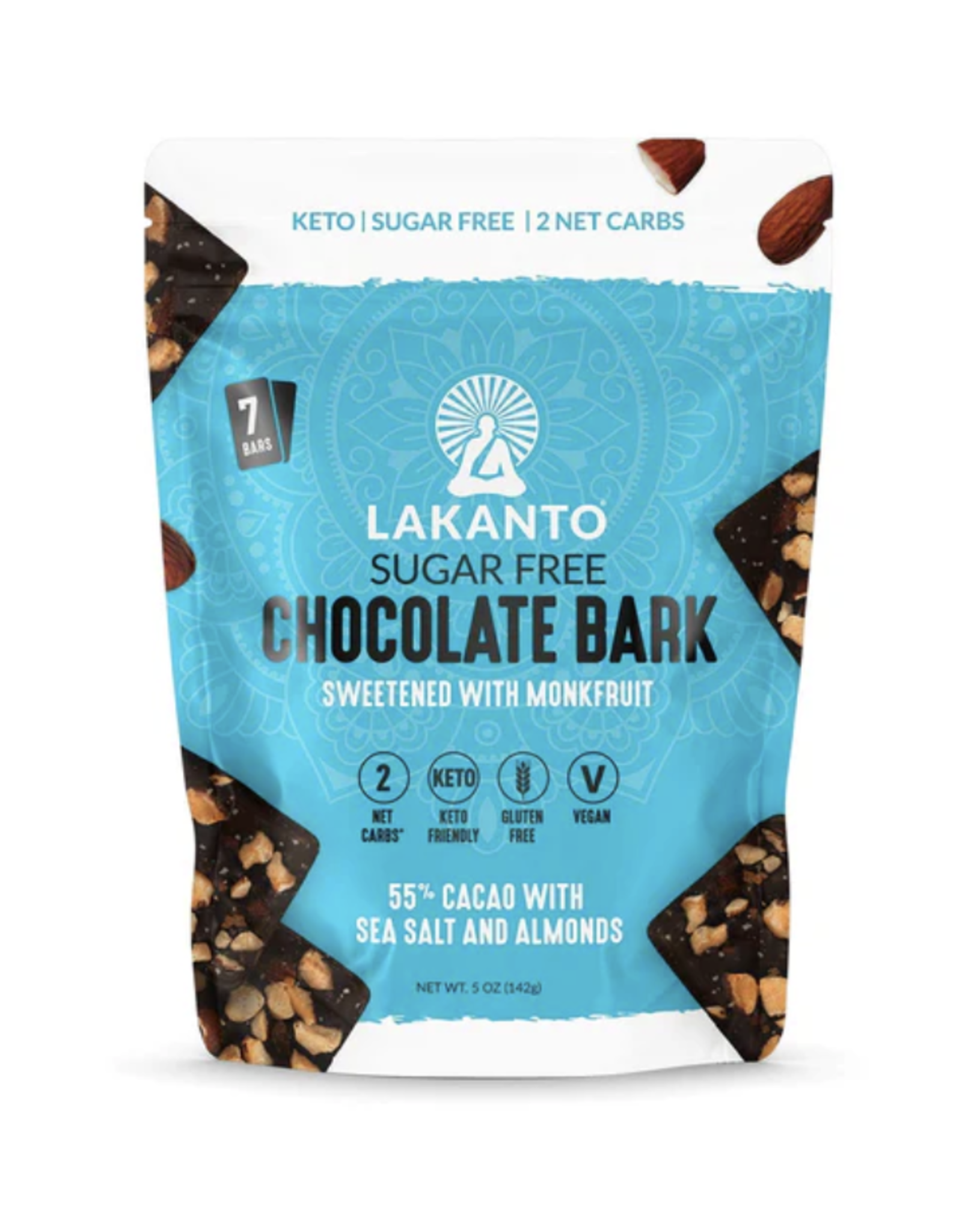 Lakanto Choc Bark - Salted Almonds 142g