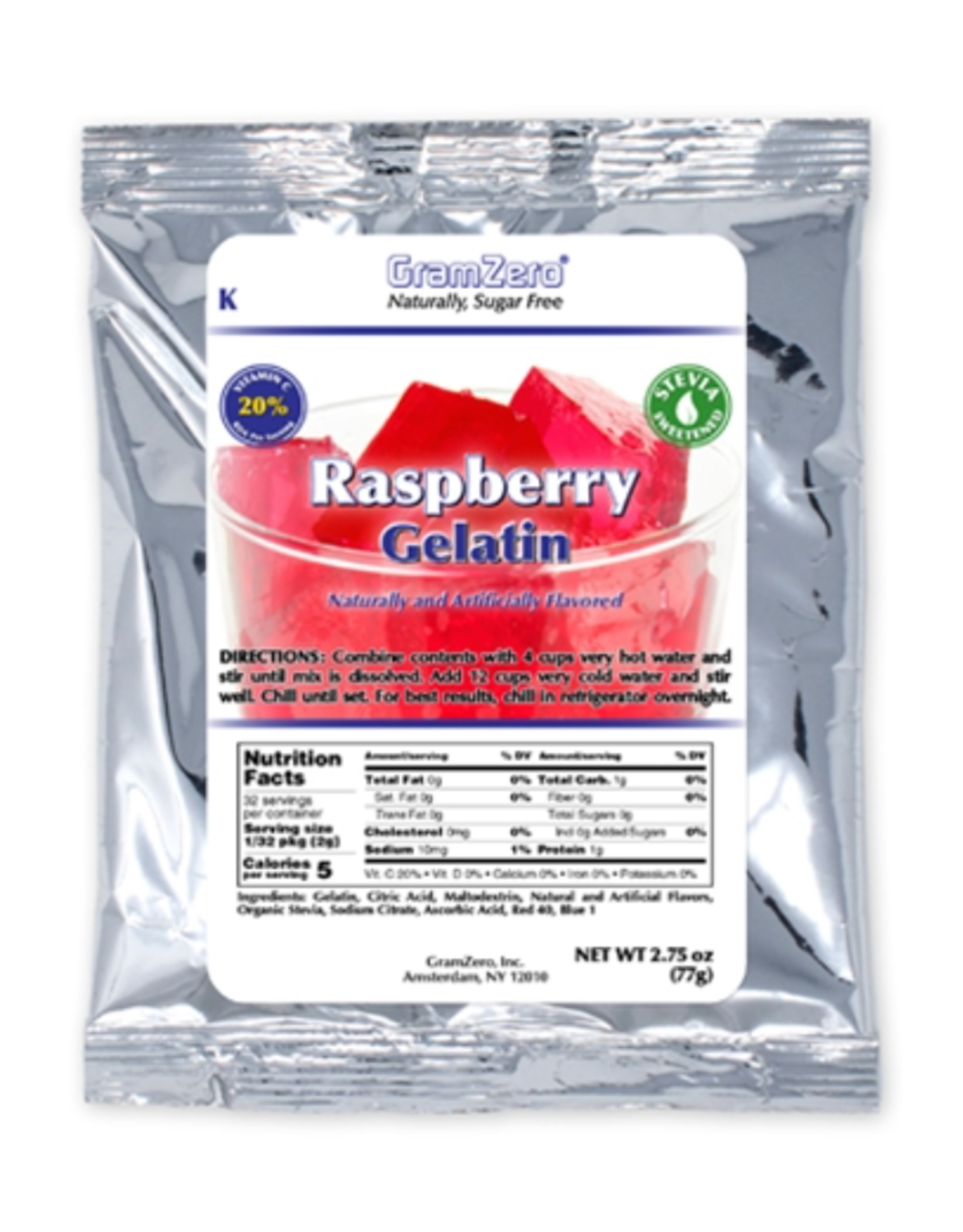 Gram Zero Gelatin Raspberry
