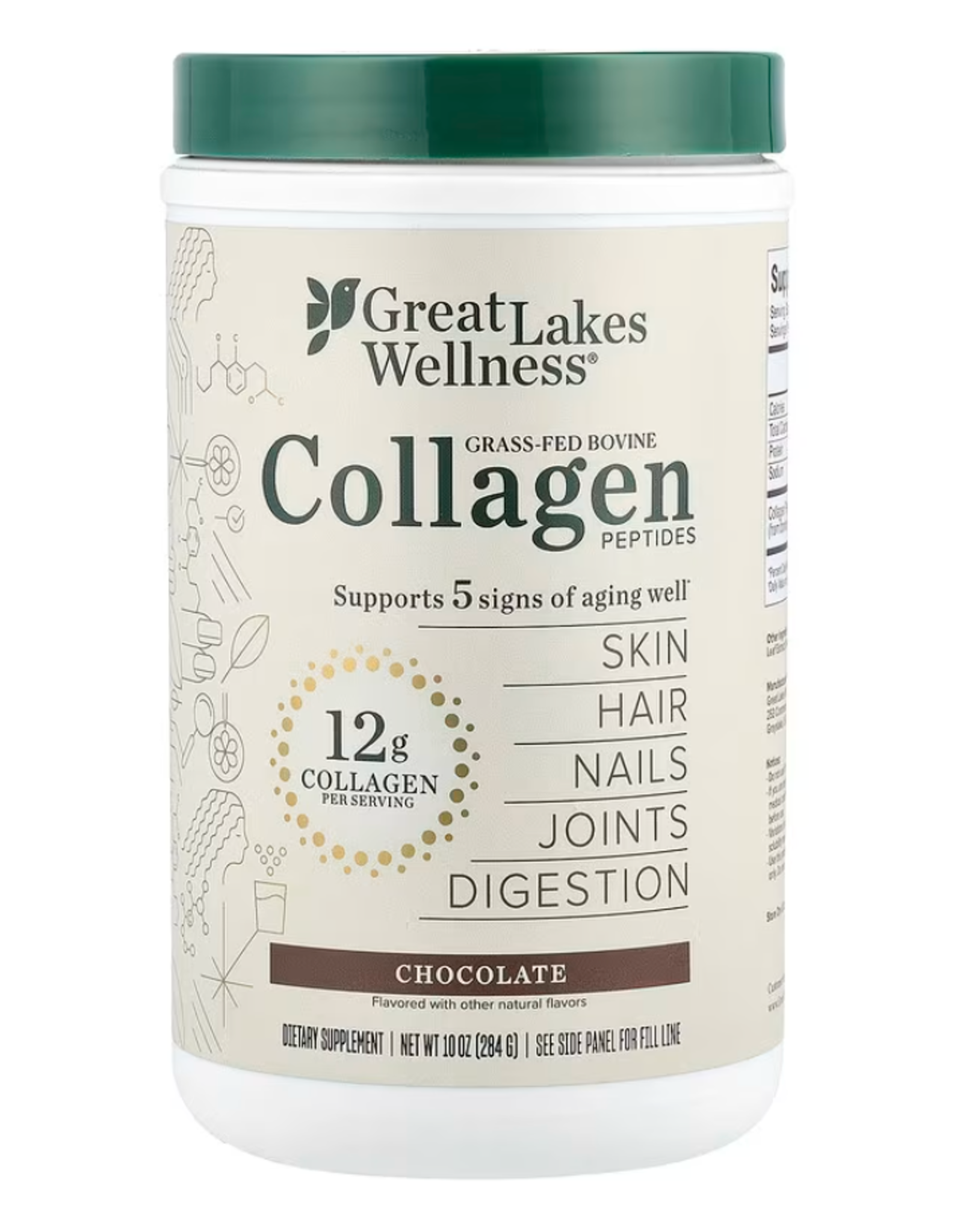 Great Lakes Collagen Chocolate 10oz