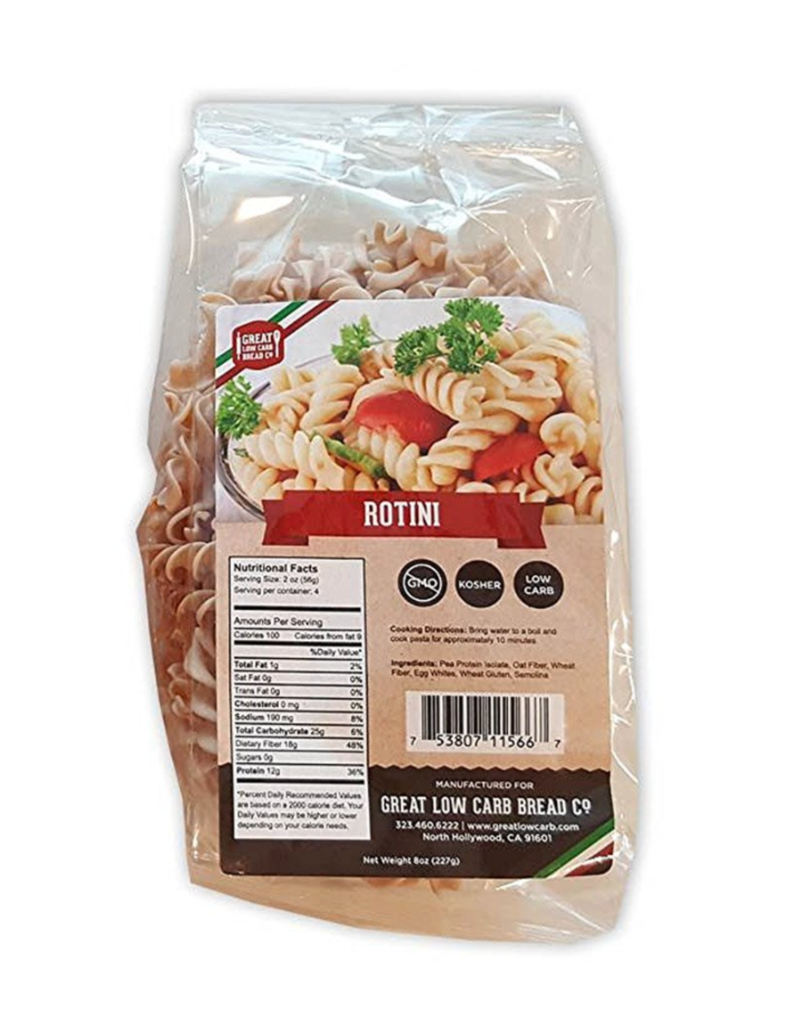 Great Low Carb Pasta Rotini 227g