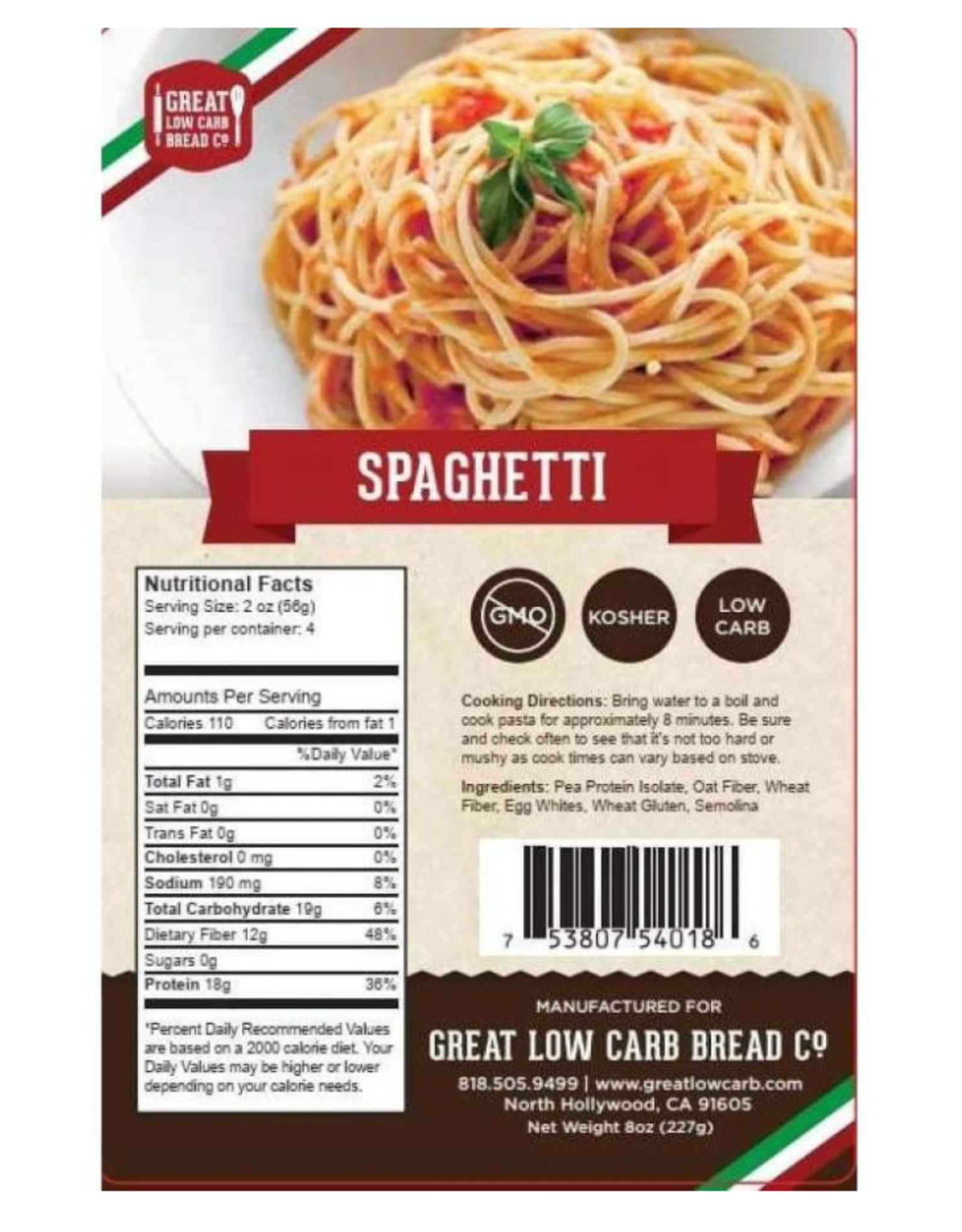 Great Low Carb Pasta Spaghetti 227g
