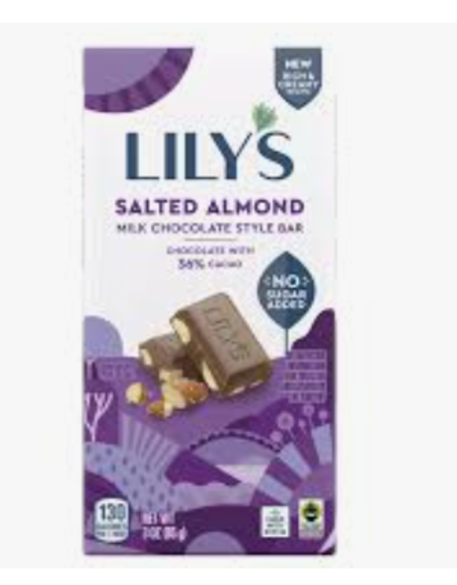 Lily's Sweets Lily's Bar Milk Choc Salted Almond