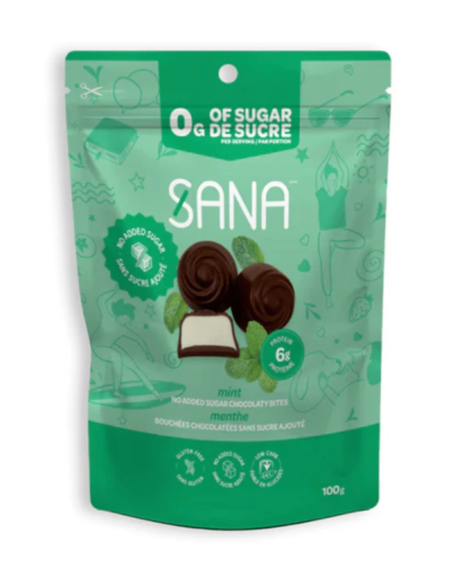 Sana Sana Chocolate Protein Bites - Dark Mint