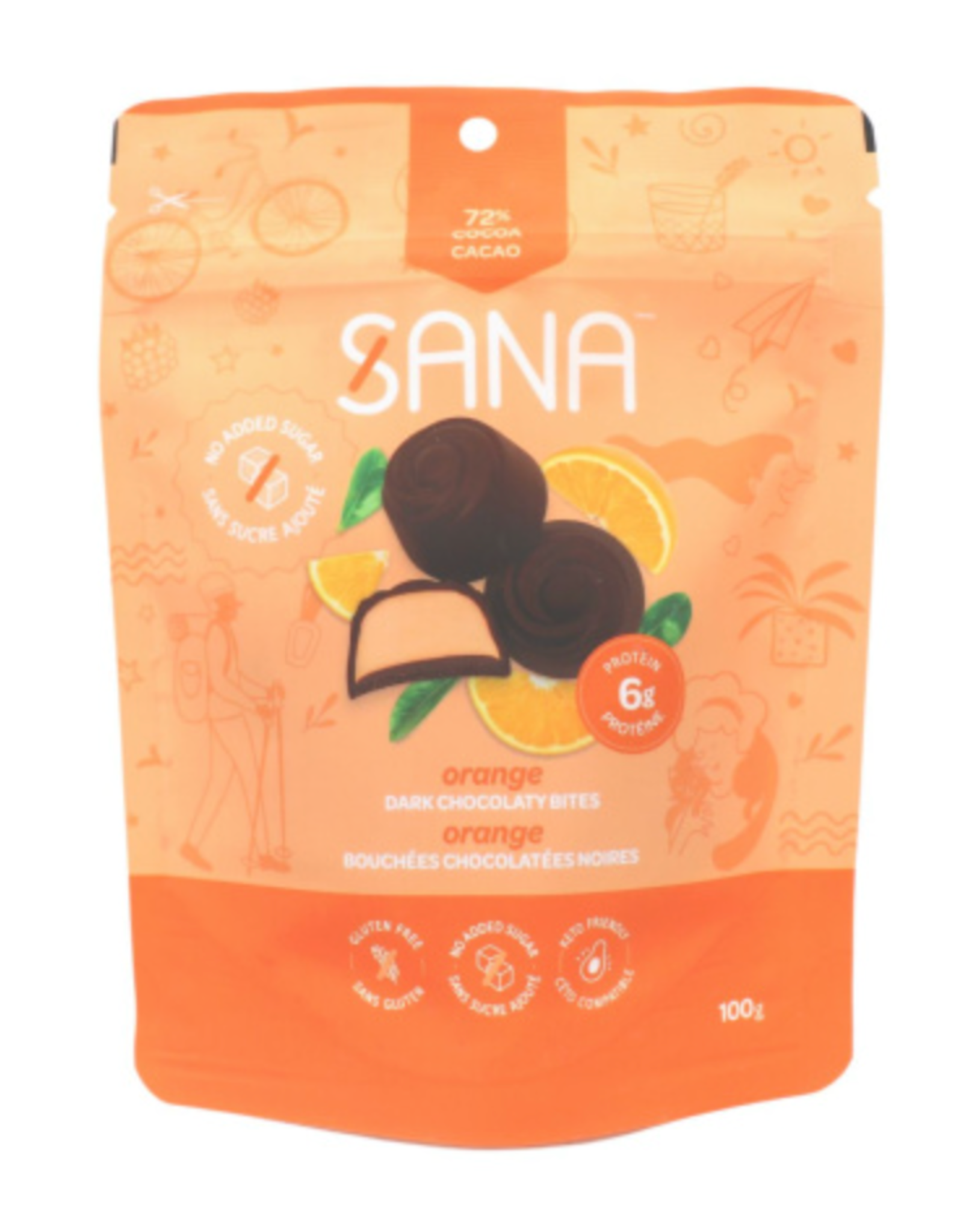 Sana Sana Chocolate Protein Bites - Orange
