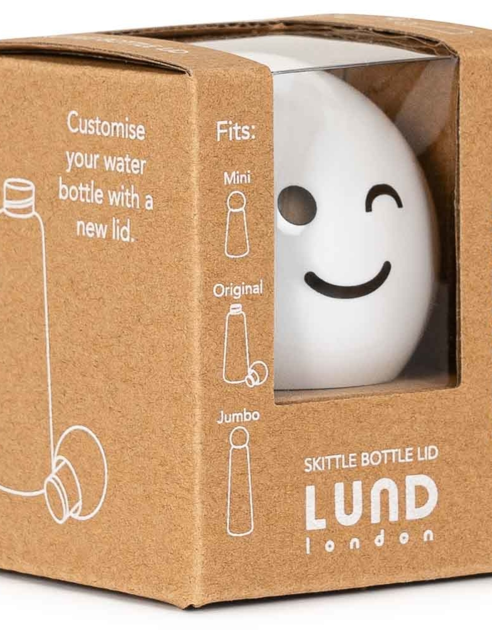 Lund London Skittle Bottle Lid - White Wink