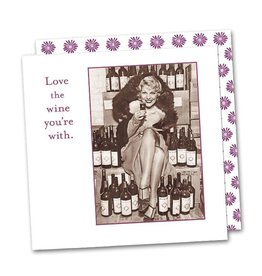 Shannon Martin Design SMN95 Love Wine With  Napkin