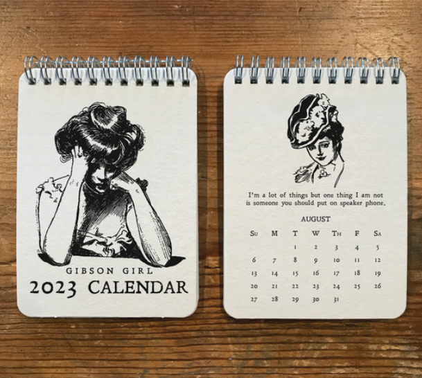 Gibson Girl 2023 Letterpress Desk Calendar Collective Seed & Supply Co.