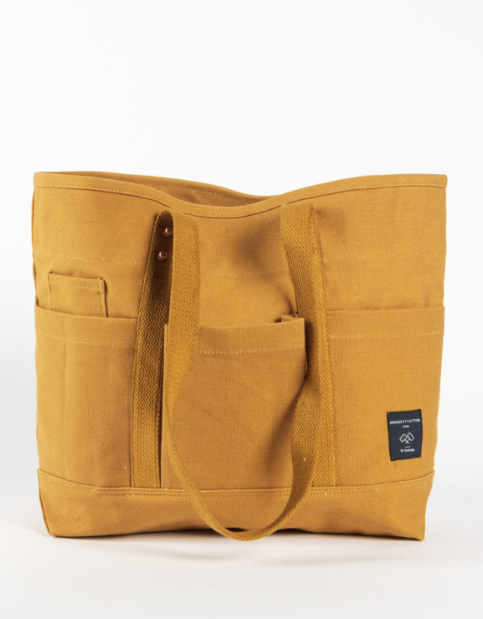 Immodest Cotton Construction Tote, Mustard Seed