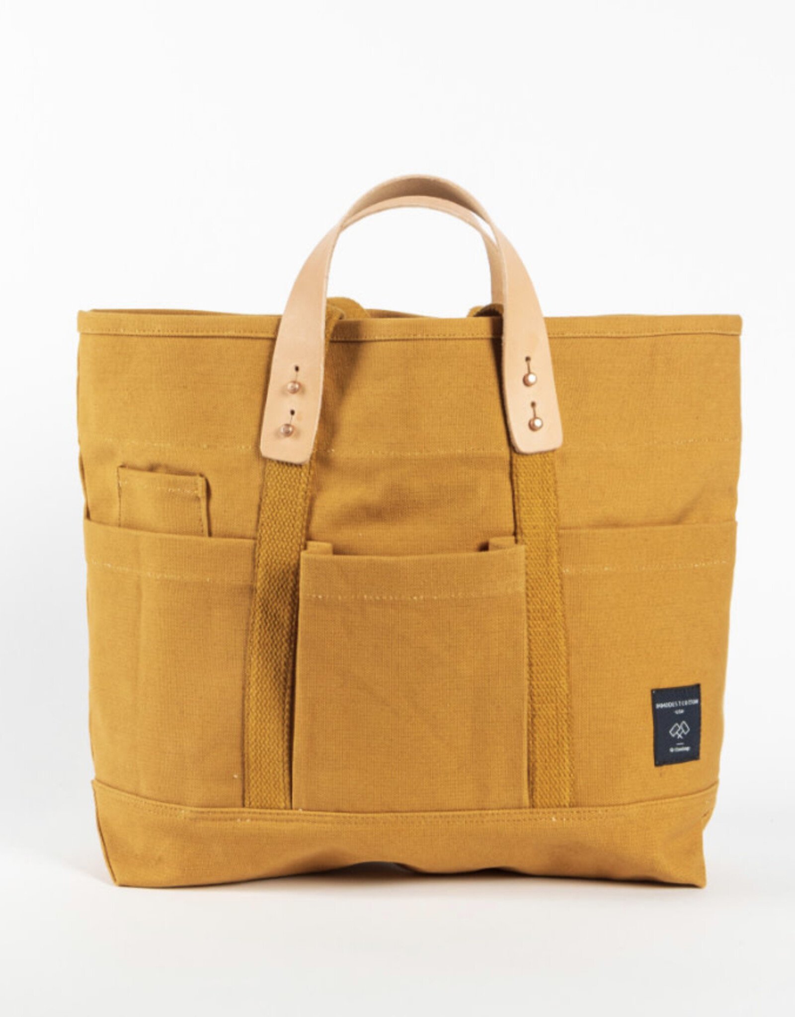Immodest Cotton Construction Tote, Mustard Seed