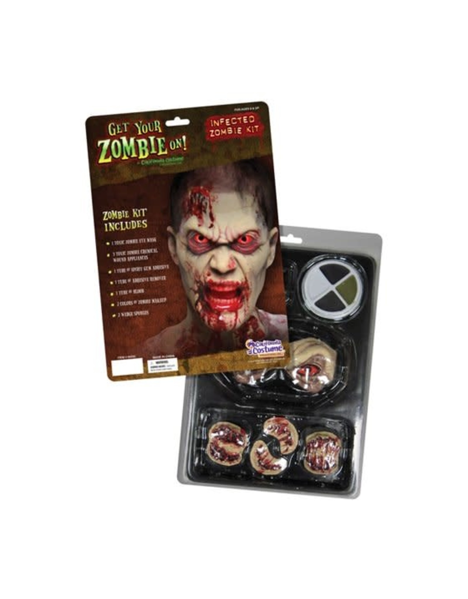California Costume Collections Zombie Makeup Kit, Multi, 60552