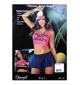 Dg Brands Chicks Gone Crazy, Pink/Blue, Small