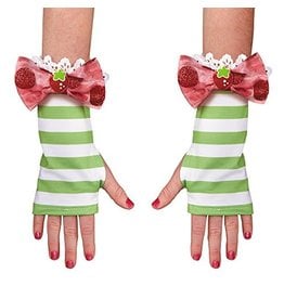 Disguise Inc Strawberry Shortcake Fingerless Chhild Gloves, Green White, 4+