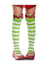 Disguise Inc Strawberry Shortcake Knee Highs Socks, Green White, 4+