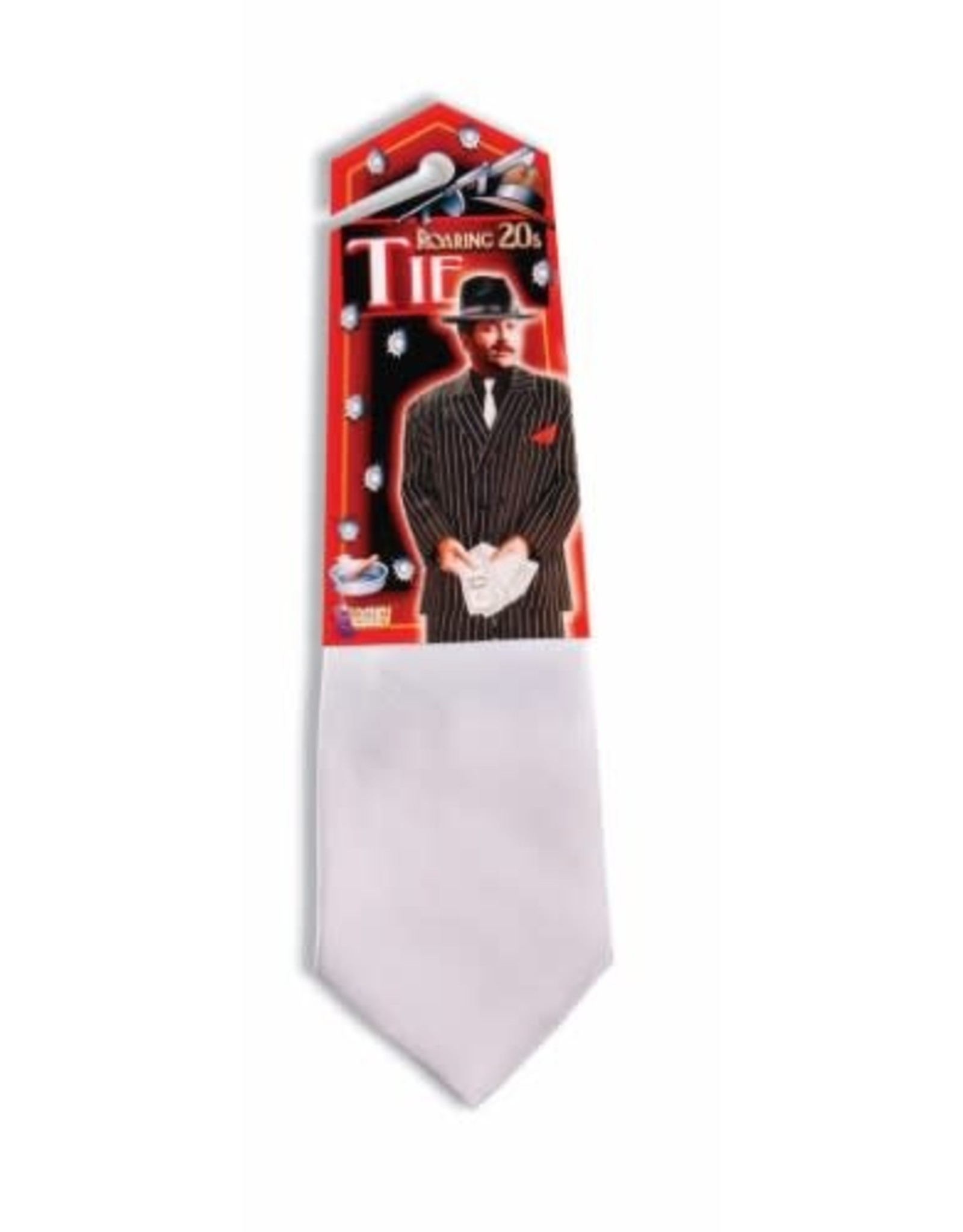 Forum Novelties Inc White Gangster Tie