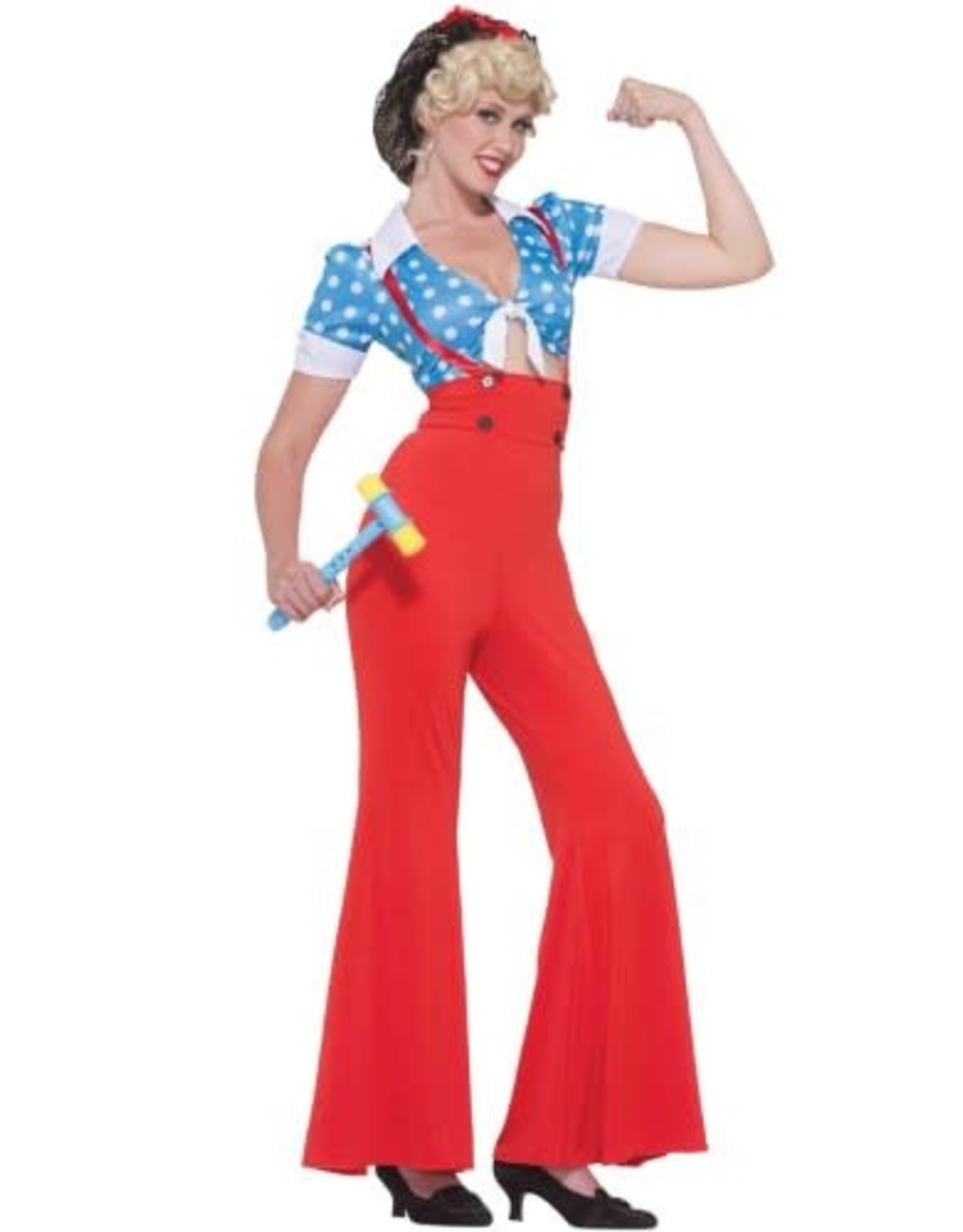 Forum Novelties Inc Rosie The Riveter, Red/Blue, Osfm - One Size Fits Most