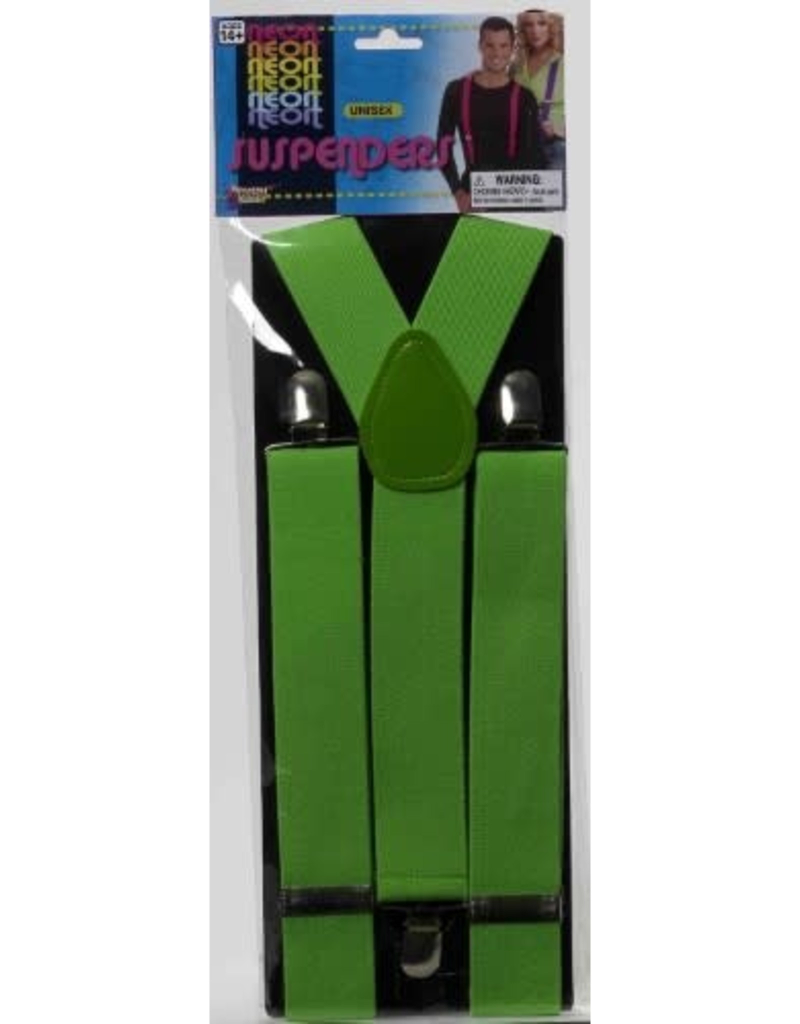 Forum Novelties Inc Suspenders Bretellers Hot Lime Green, Green, Adult
